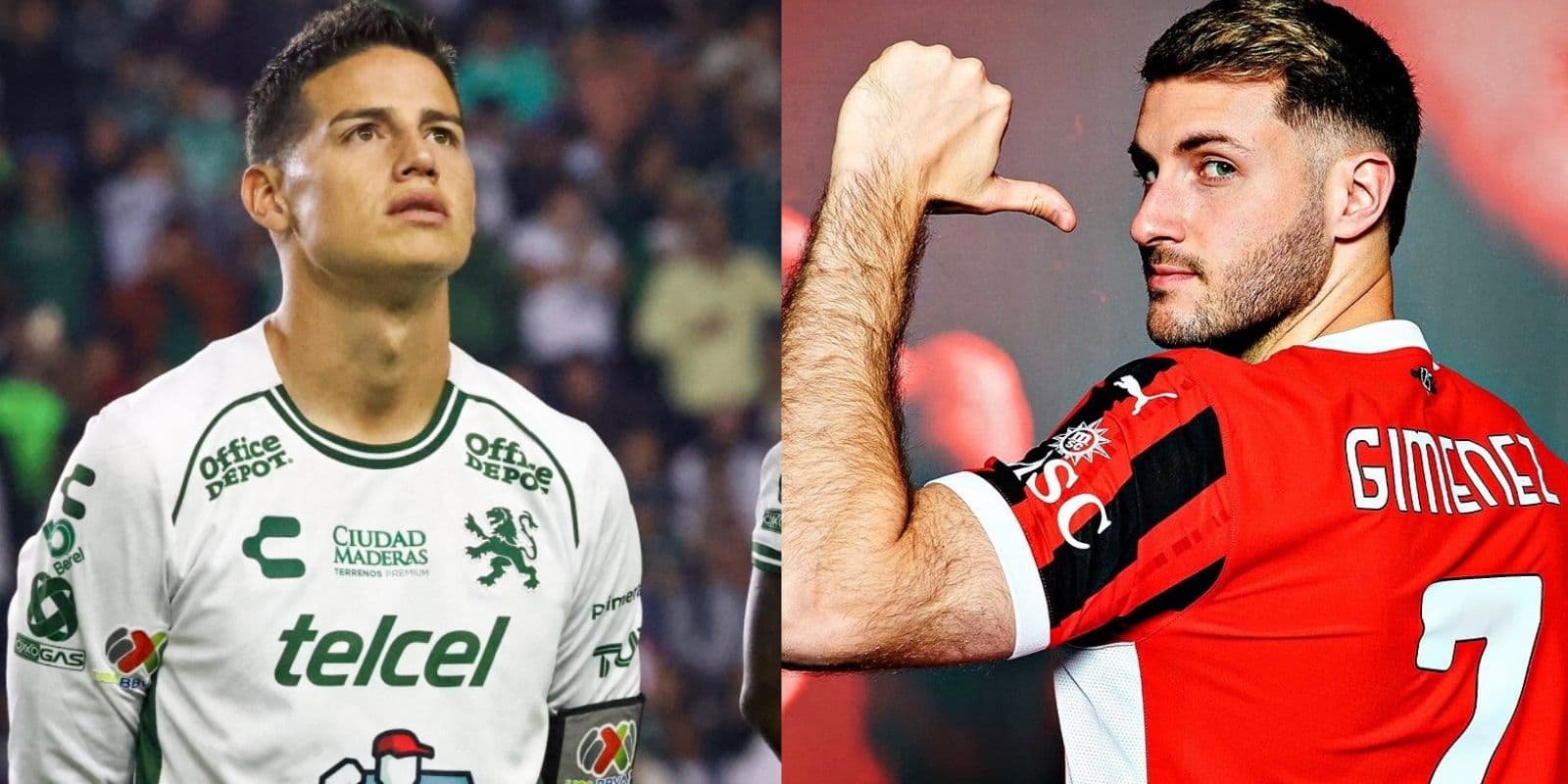 James Rodríguez y Santiago Giménez