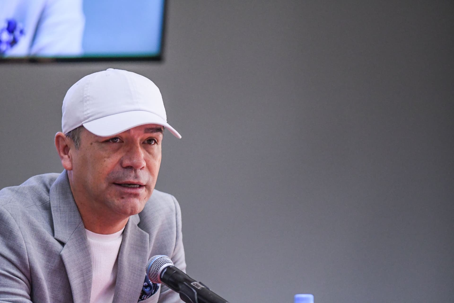 Jared Borgetti en una conferencia de prensa (Foto: Mexsport)