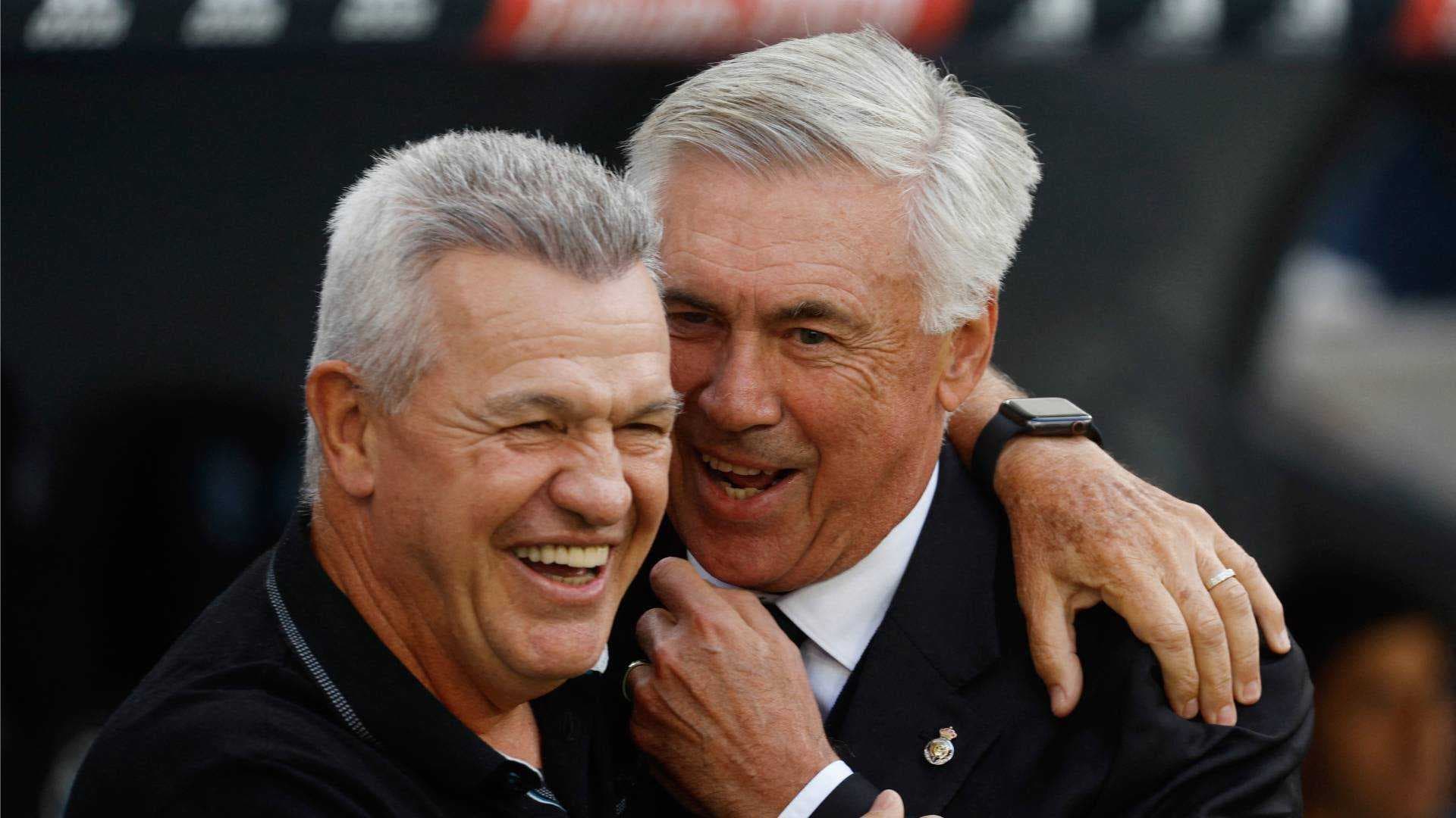 Javier Aguirre durante un encuentro con Carlo Ancelotti (Foto: TV Azteca)