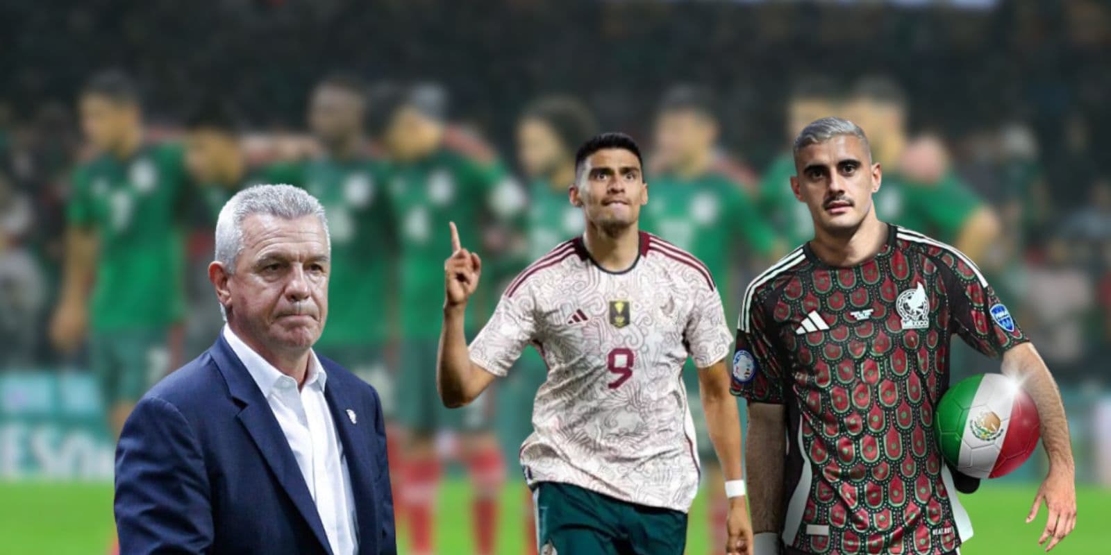 Javier Aguirre, Guillermo Martínez y Germán Berterame (Fuente: Mexsport)