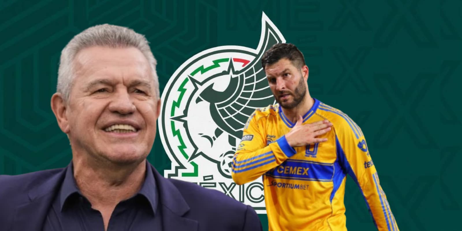 Javier Aguirre junto a André Pierre Gignac / FOTO MARCA