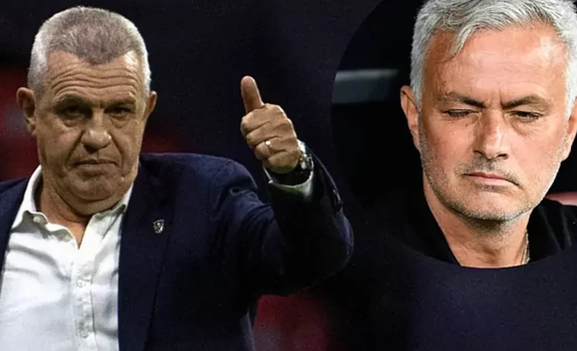 Javier Aguirre junto con Mourinho en un juego en España (Fuente: Marca)