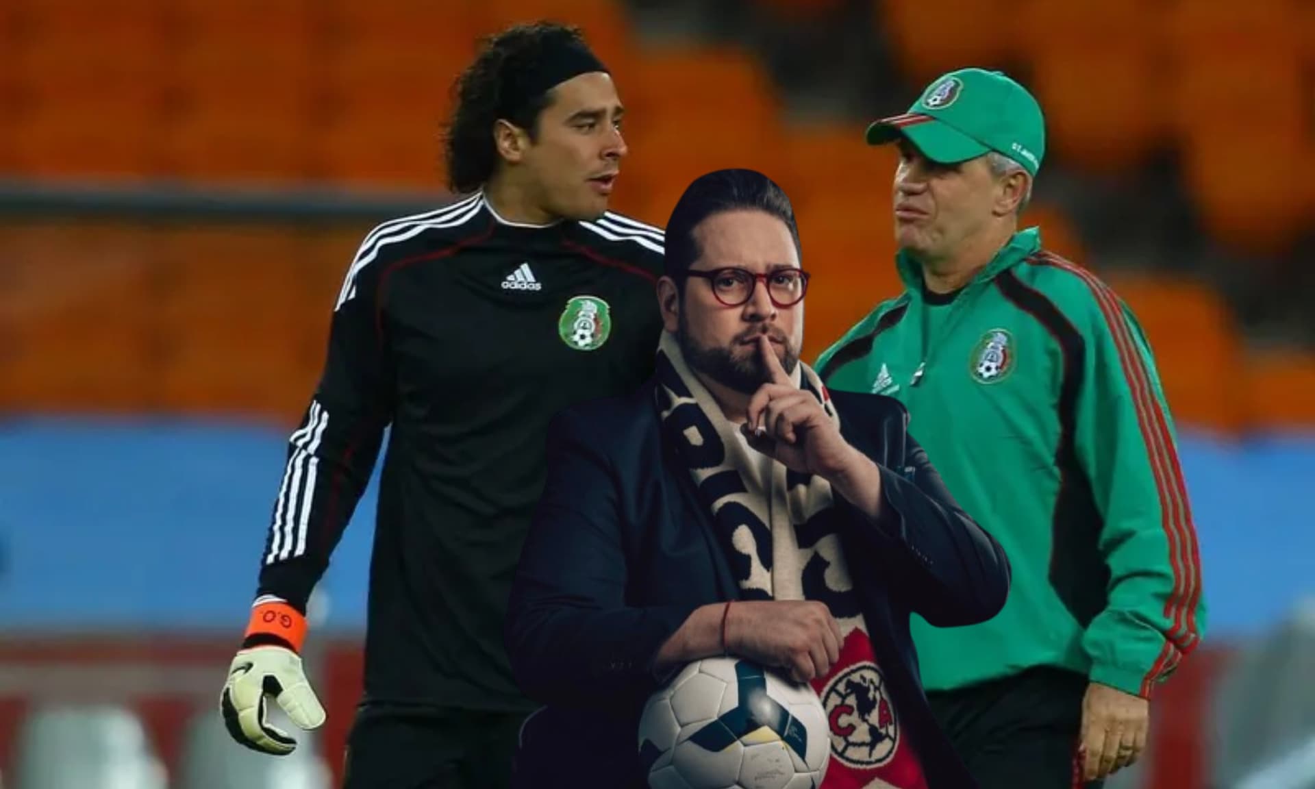 Javier Aguirre y Guillermo Ochoa comparten práctica en la selección (Fuente: Excelsior e IG Juan Carlos Zúñiga)