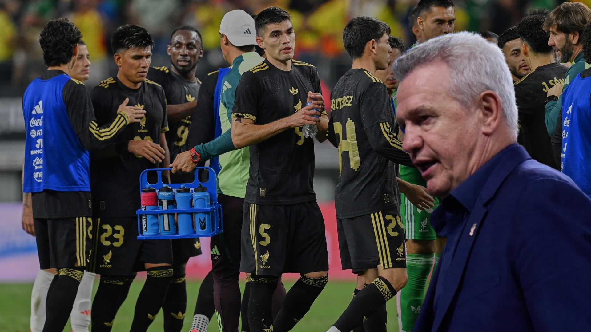 Javier Aguirre y jugadores de la selección mexicana