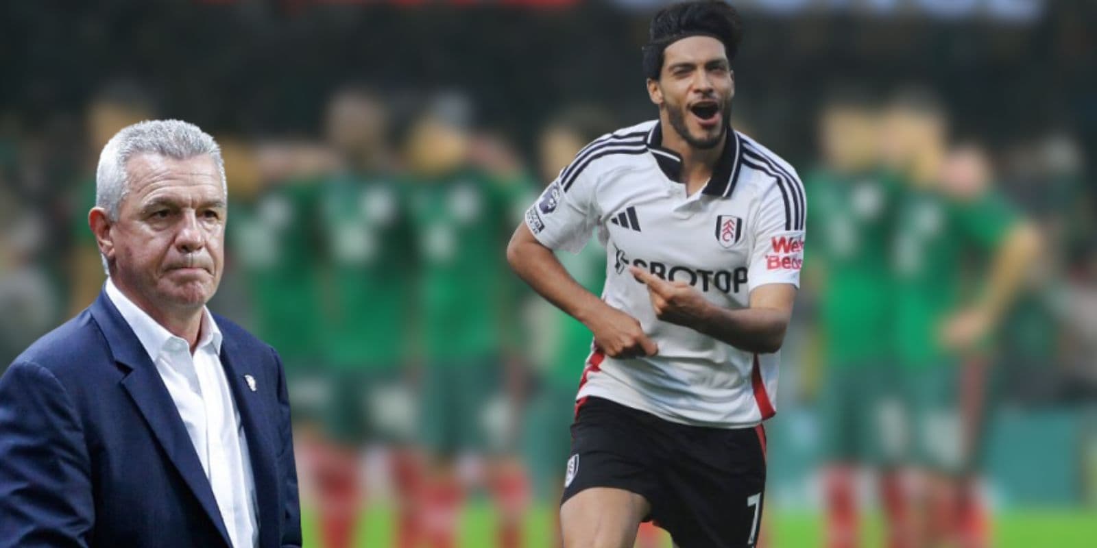 Javier Aguirre y Raúl Jiménez (Fuente: Mexsport y Premier League)