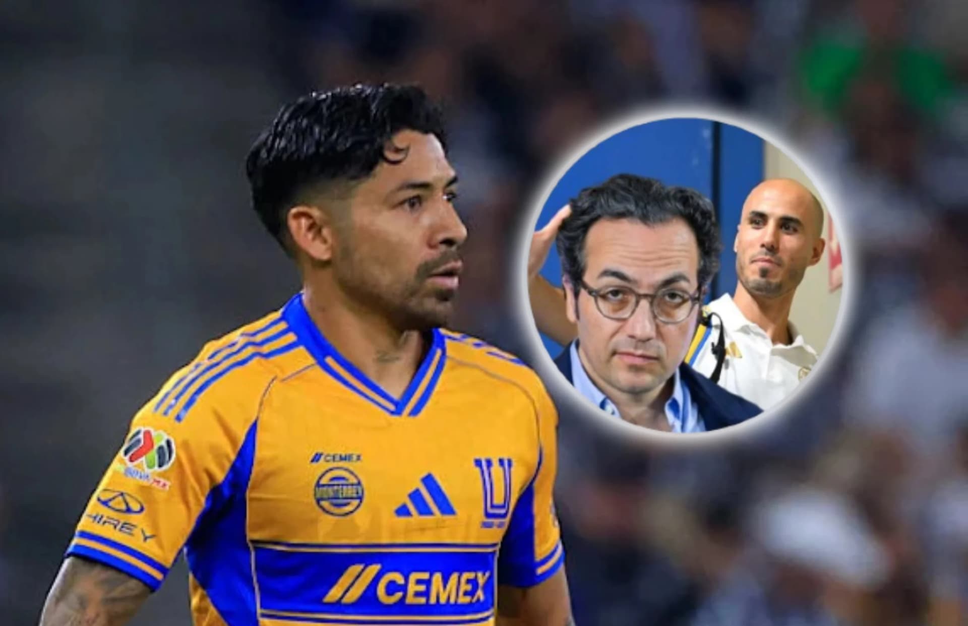 Javier Aquino sorprendido por la postura de Tigres en su renovación por un semestre más, se retiraría.