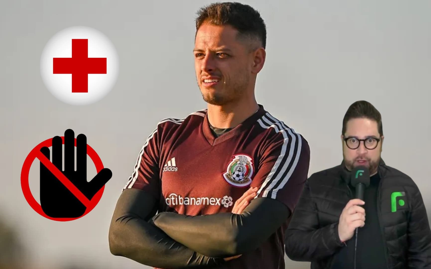 Javier Hernández aún no se recupera de la lesión en los ligamentos y todavía no puede jugar.
