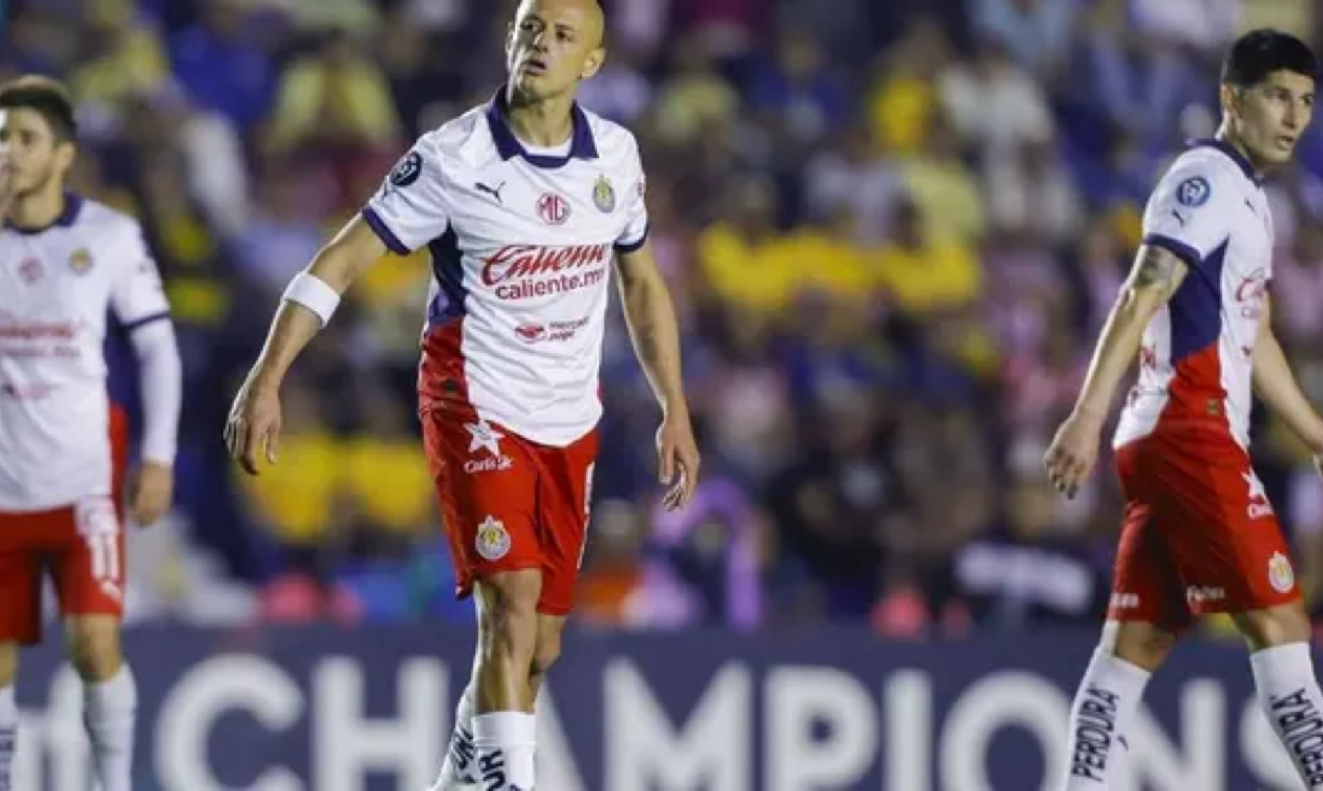Javier Hernández en el partido de Concacaf, tras la derrota (Fuente: Mexsports)