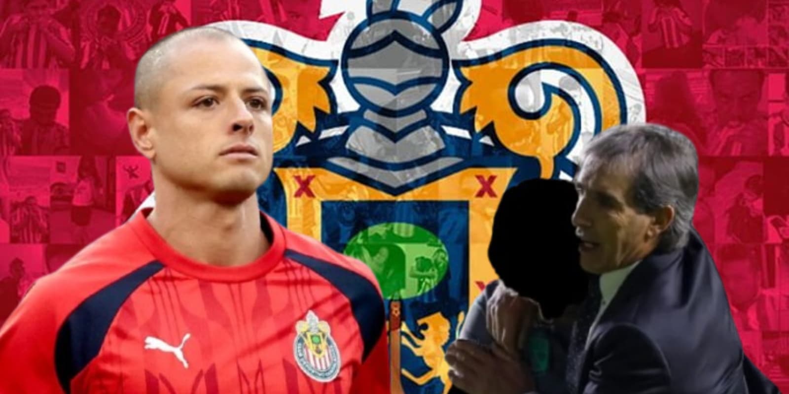 Javier Hernández junto a Guillermo Almada y futbolista incógnito / FOTO UNOTV