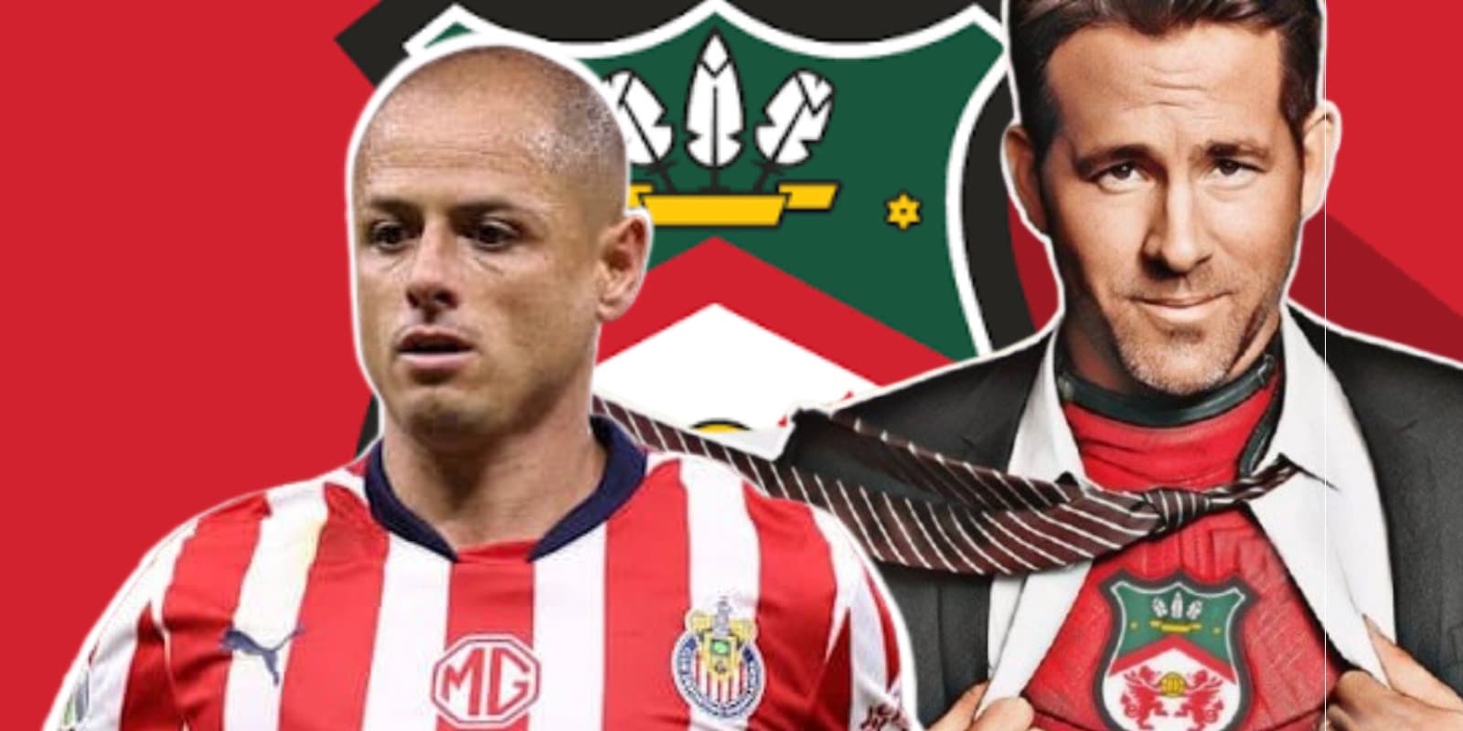 Javier Hernández junto a Ryan Reynolds / FOTO BBC