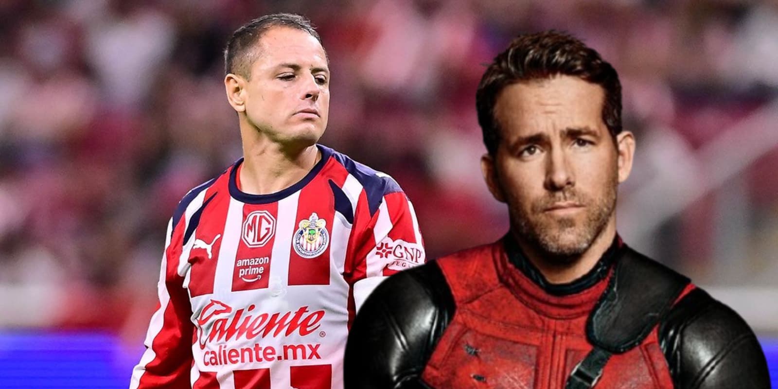 Javier Hernández junto a Ryan Reynolds / FOTO THE STATESMAN