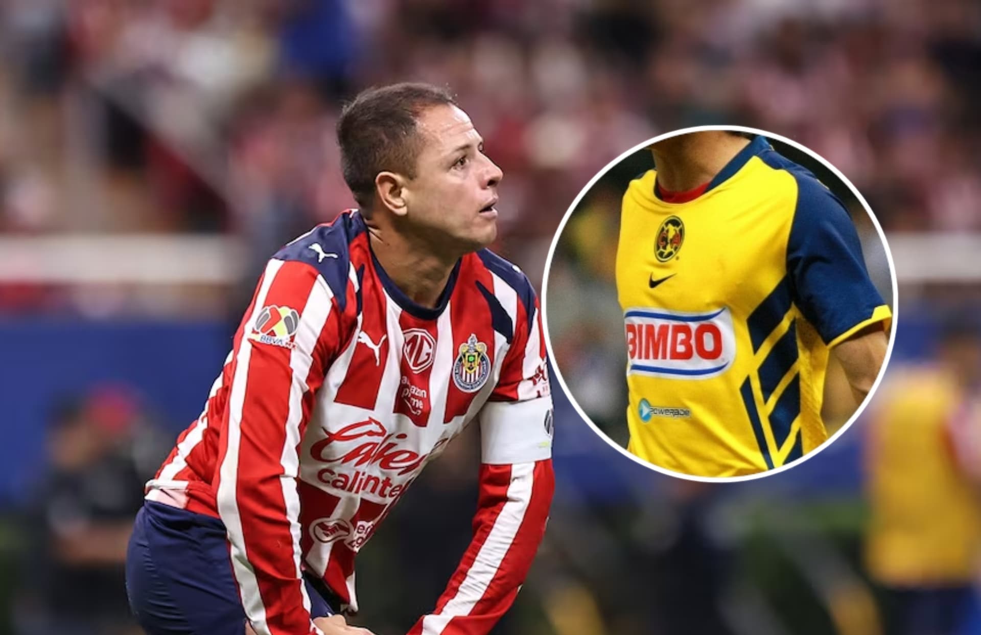 Javier Hernández y ex jugador del América/Foto Imago 7.