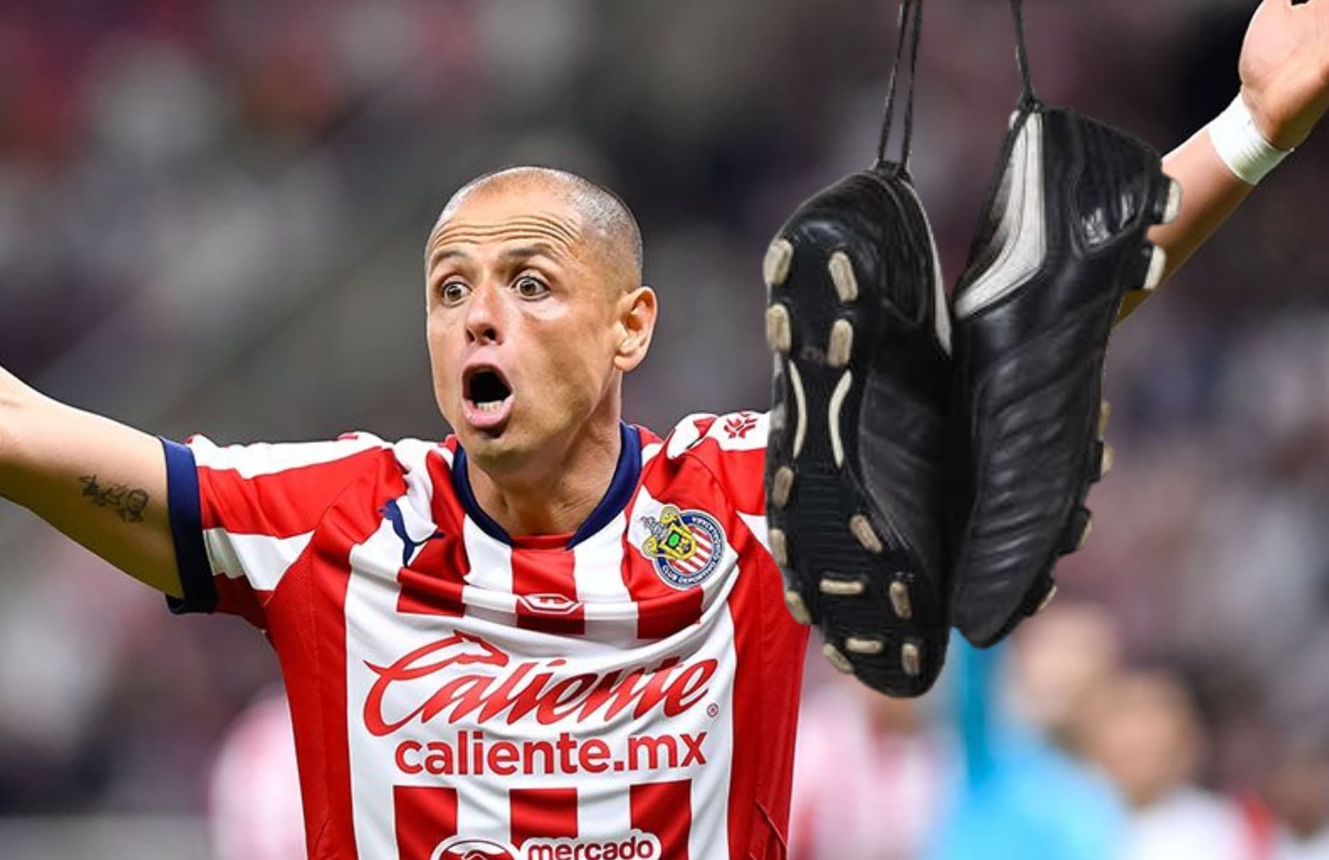 Javier Hernández y tenis colgados/ Foto MexSport.