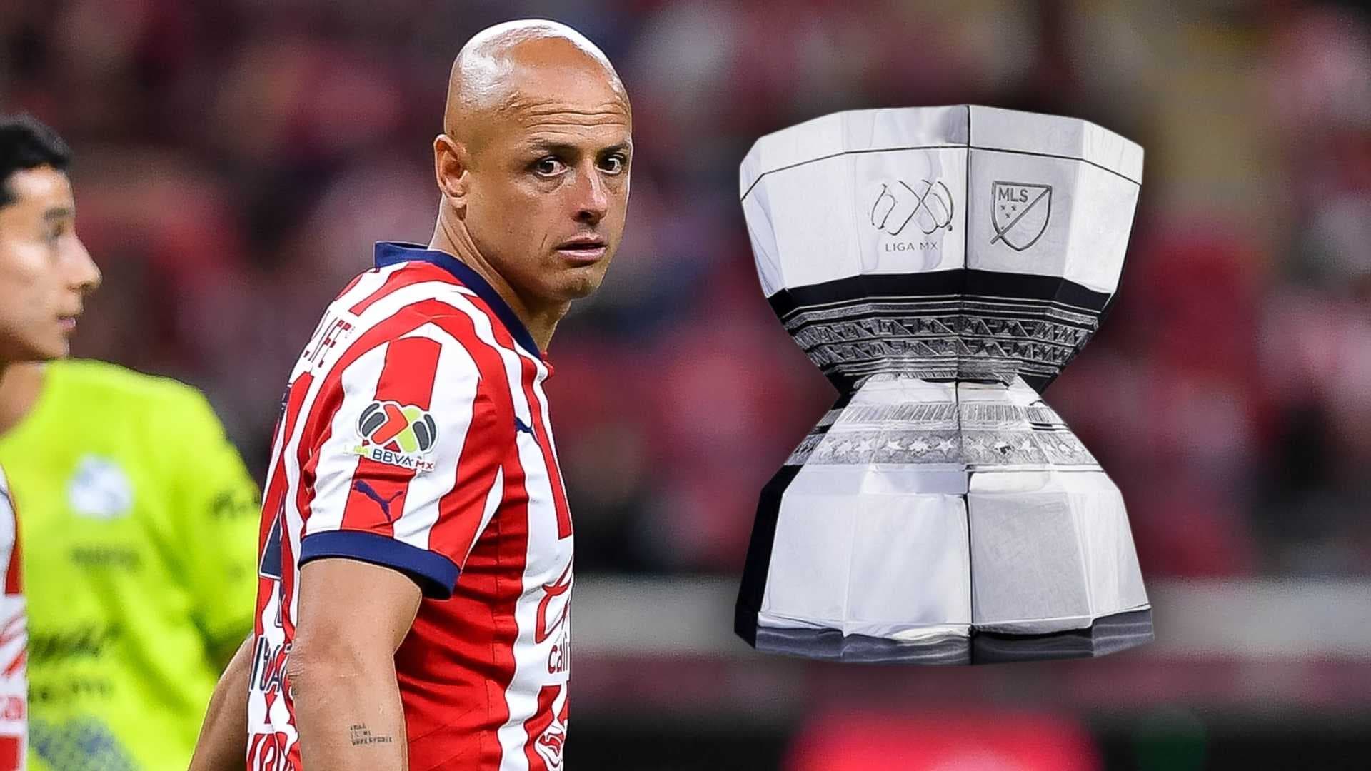Javier Hernández y trofeo de la Leagues Cup