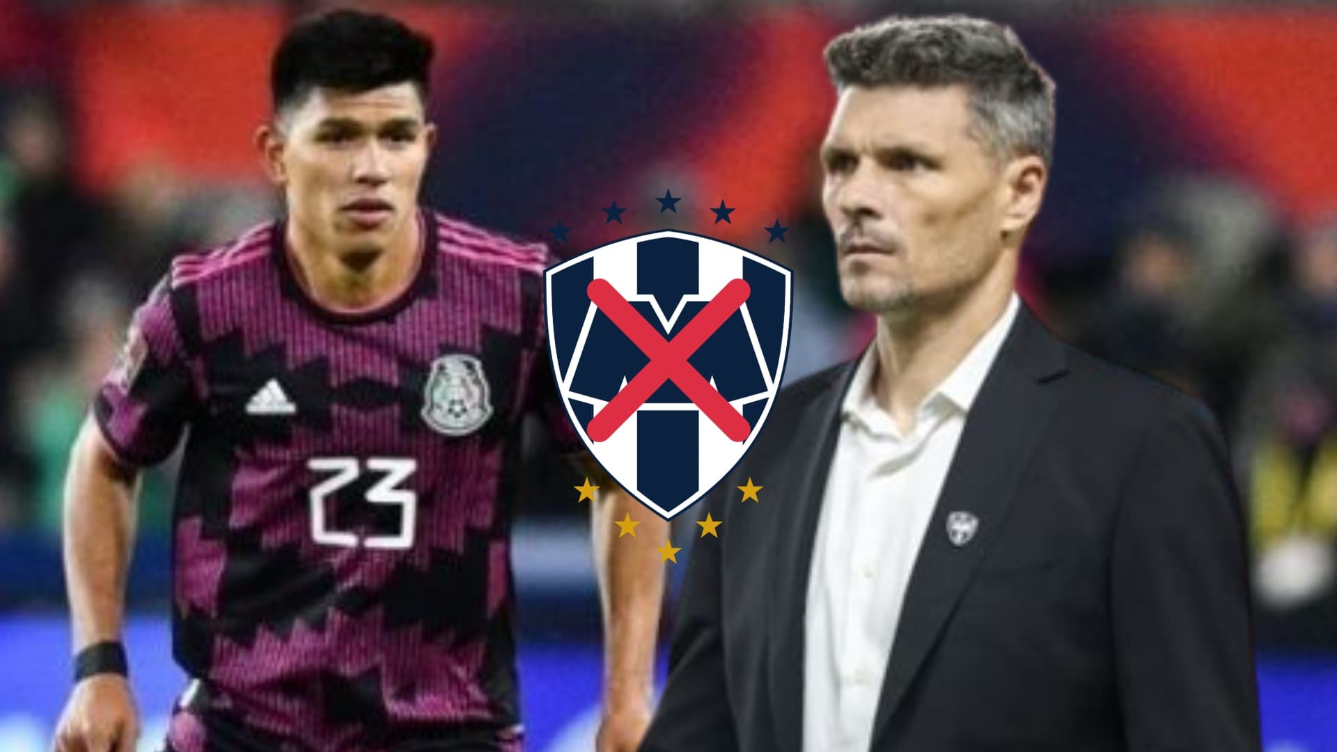 Jesús Gallardo en Selección Mexicana con escudo de Rayados y Fernando Ortiz/ Foto: MedioTiempo