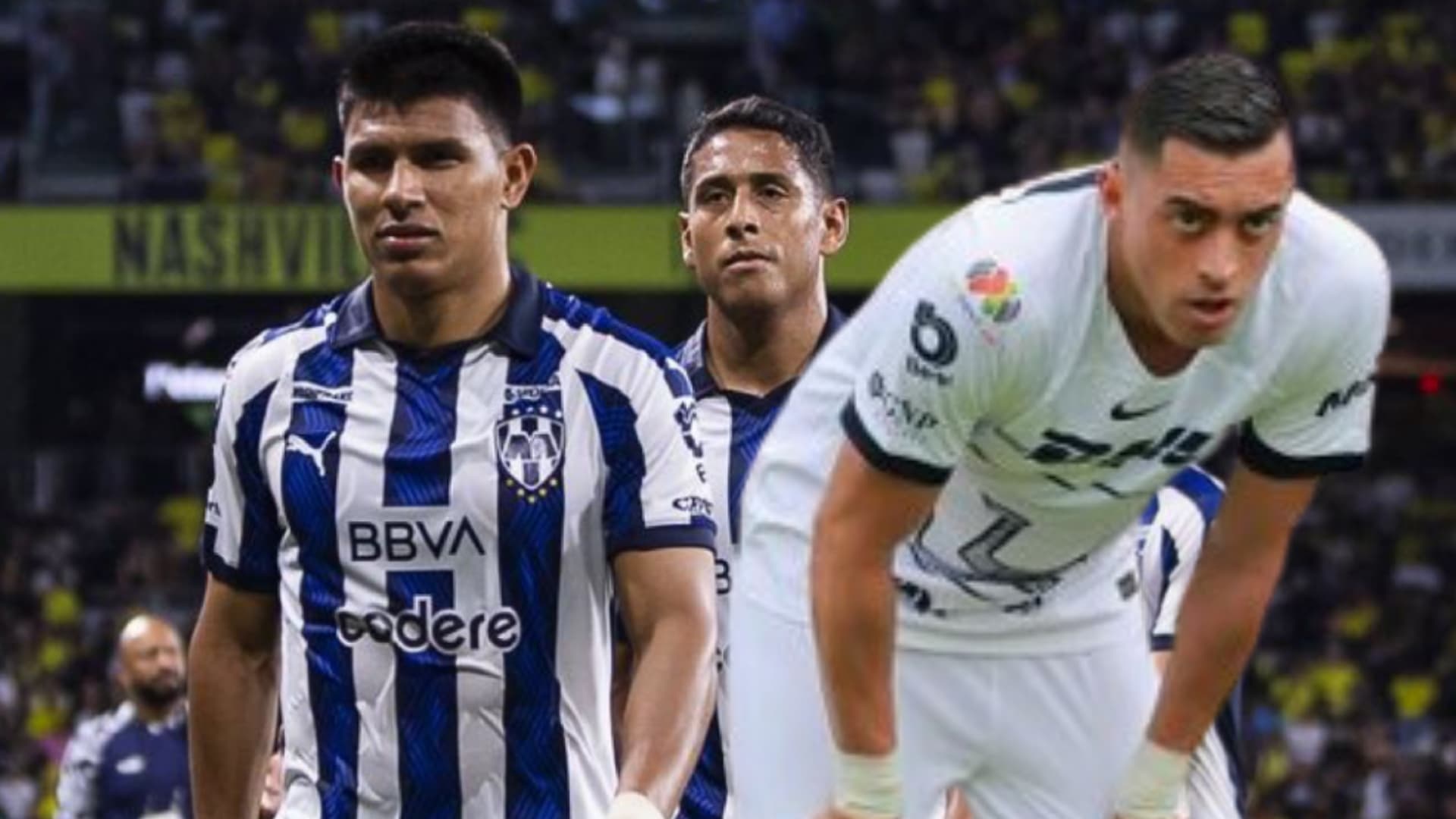 Jesús Gallardo, Luis Romo y Rogelio Funes Mori en Pumas/ Foto: Récord