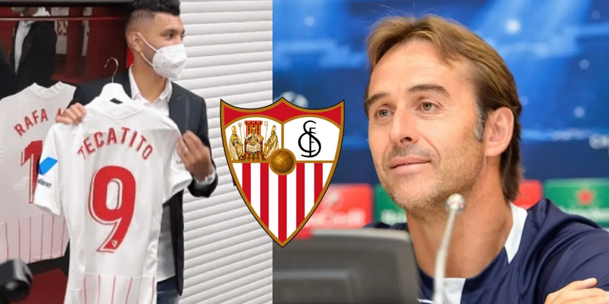 Jesús Manuel Corona fue presentado como nuevo jugador del Sevilla y el DT del cuadro español, Julen Lopetegui tuvo sus primeras impresiones
