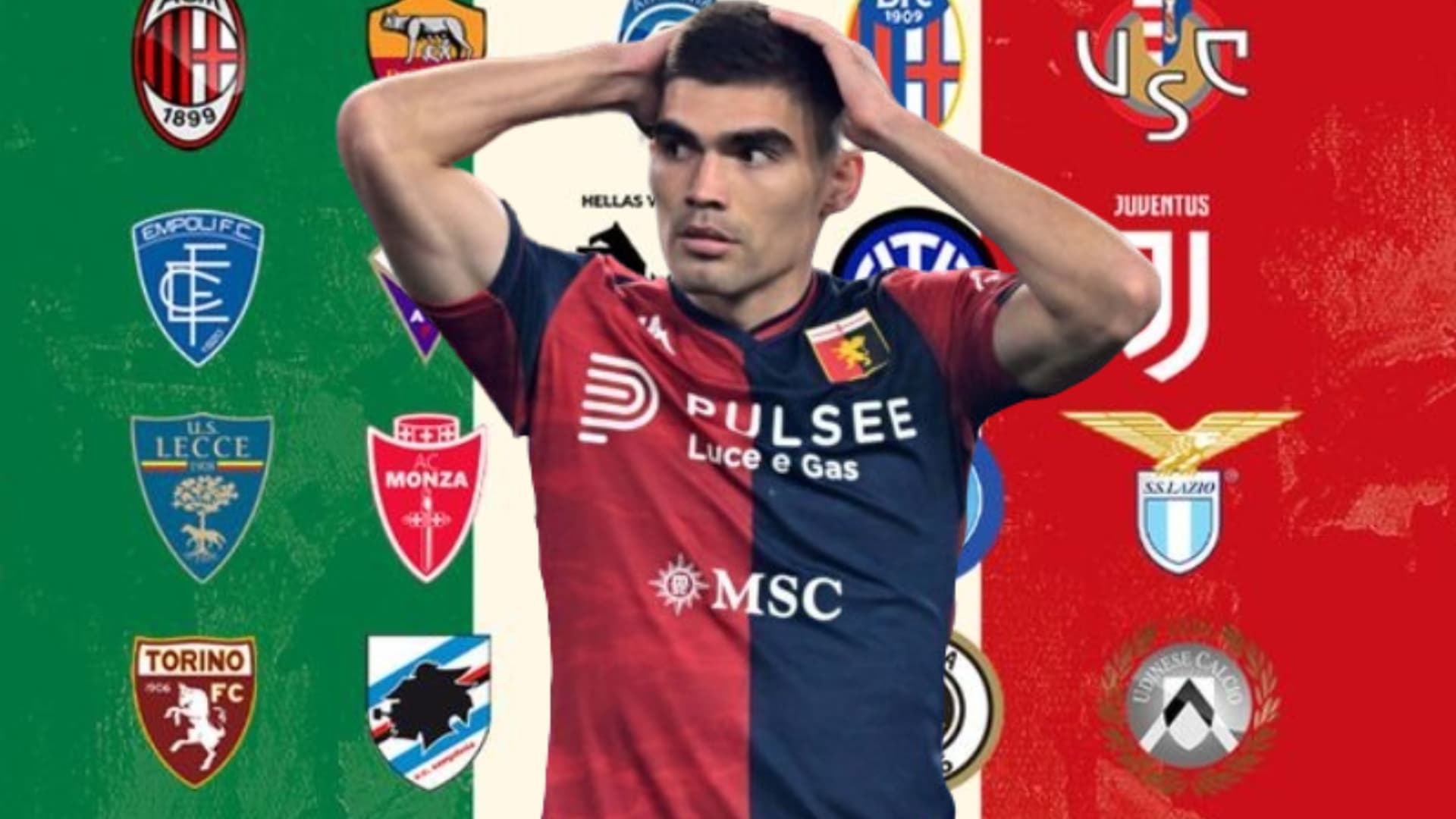 Johan Vásquez con el Genoa / Imagen: Futbolsapiens