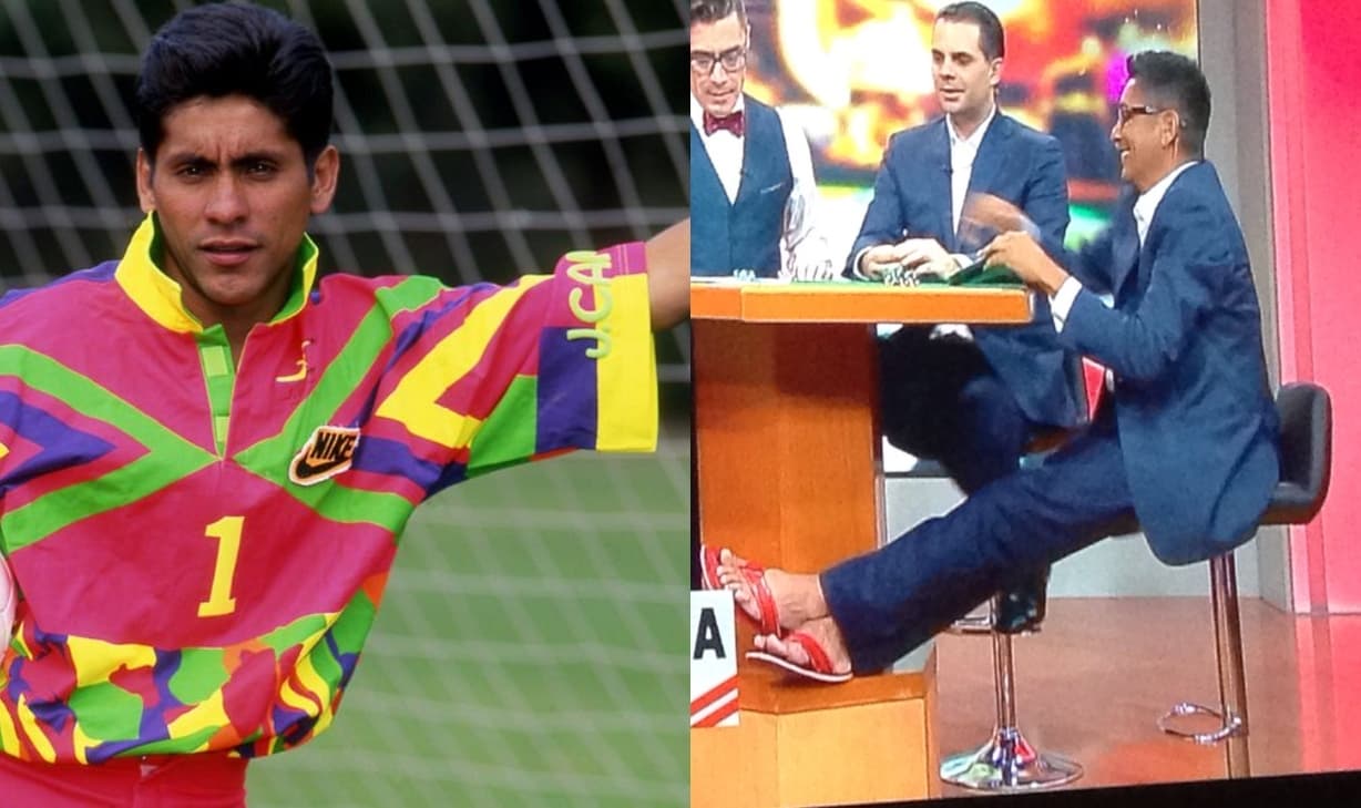 Jorge Campos impuso la moda de las chanclas, algo que no se vio nunca en TV. Mira en cuánto las vende.