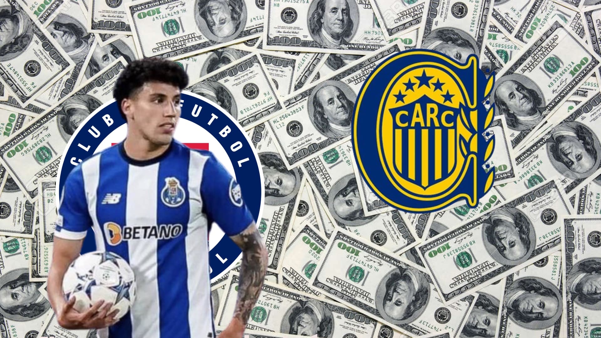 Jorge Sánchez escudo de Cruz Azul y Rosario Central/FOTO La Máquina Cementera