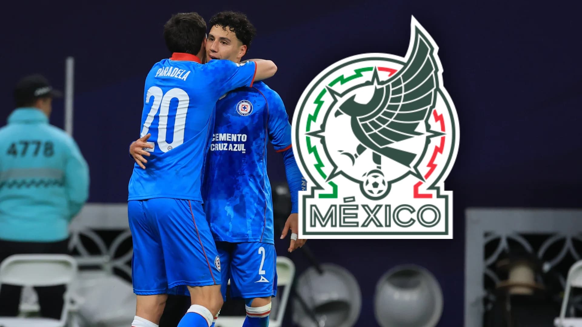 Jorge Sánchez festejando el gol de Cruz Azul