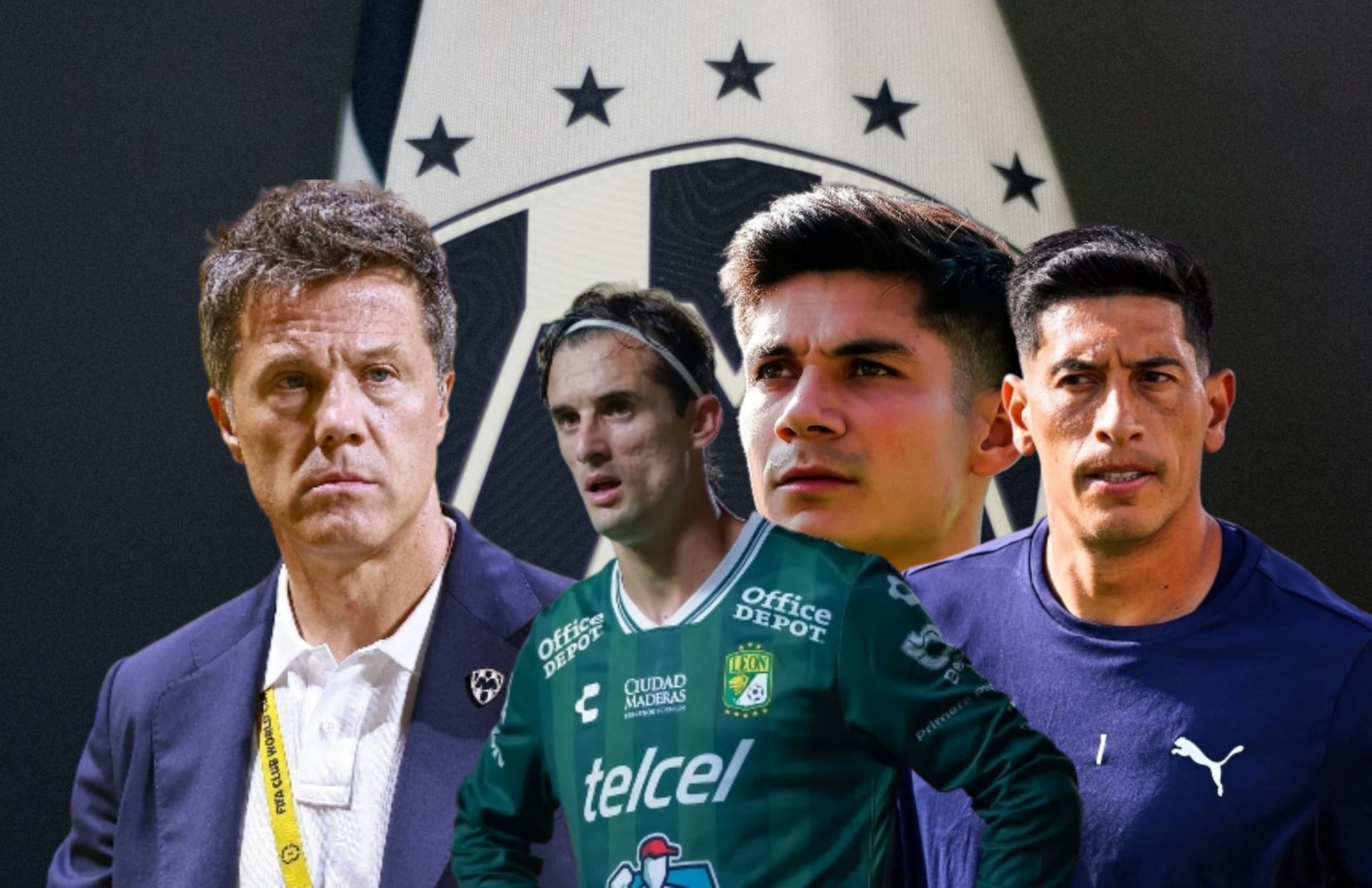 José Antonio Noriega, Jordi Cortizo, Alfonso Alvarado y Esteban Andrada/ Foto Rayados.
