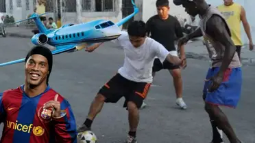 Jóvenes juegan en la calle fútbol / El Universo