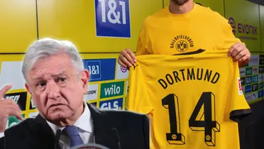Jugador con la playera del Borussia Dortmund tras su fichaje / Foto: Diario Marca