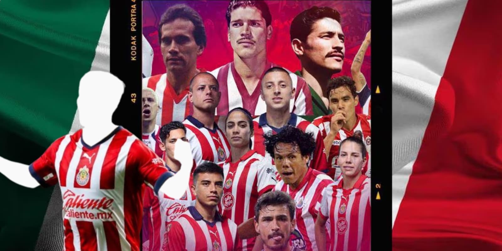Jugador incógnito de Chivas junto a futbolistas del club / FOTO Radio Fórmula