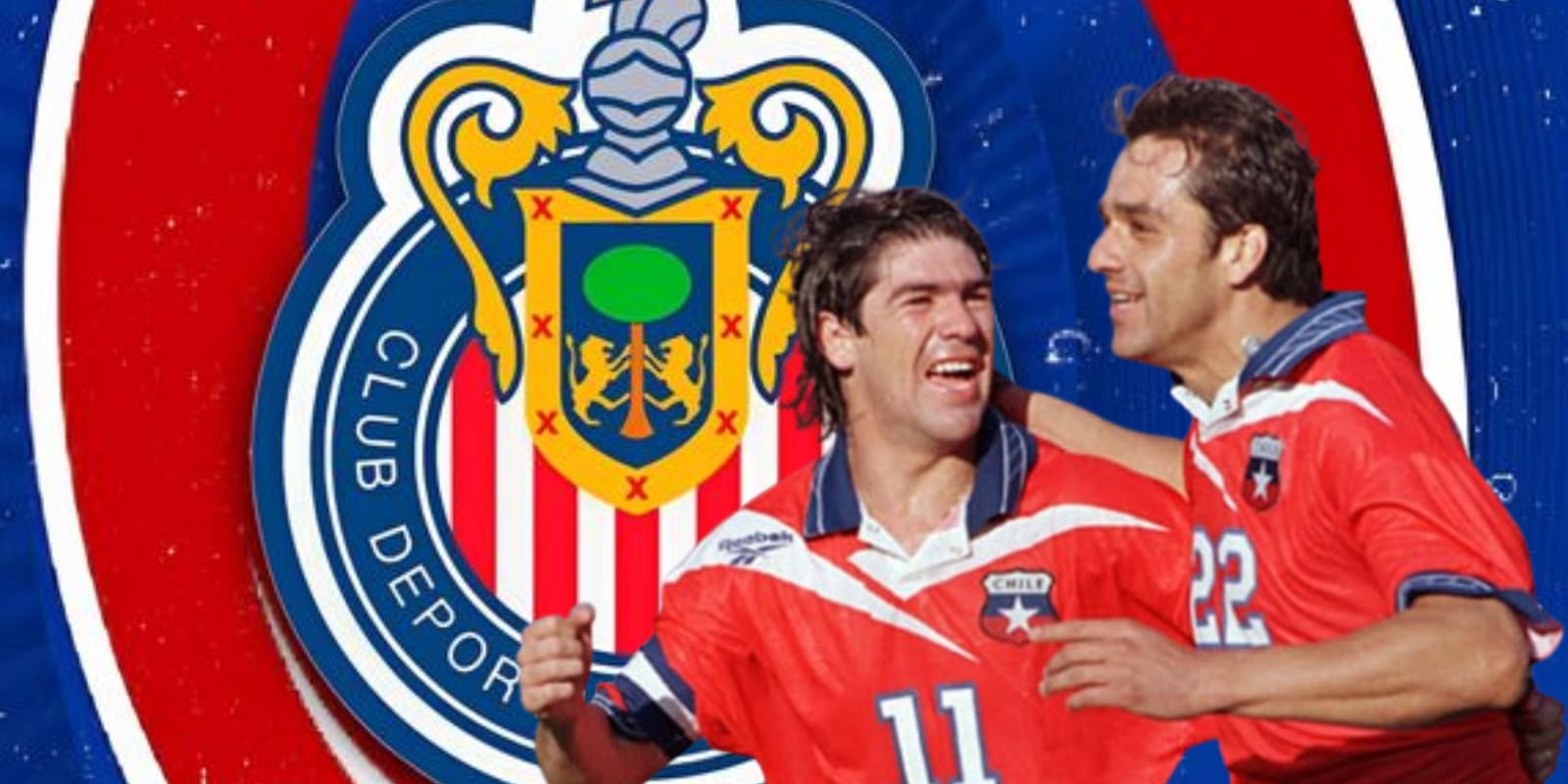 Jugadores de Chile junto al escudo de Chivas / FOTO EL MOSTRADOR