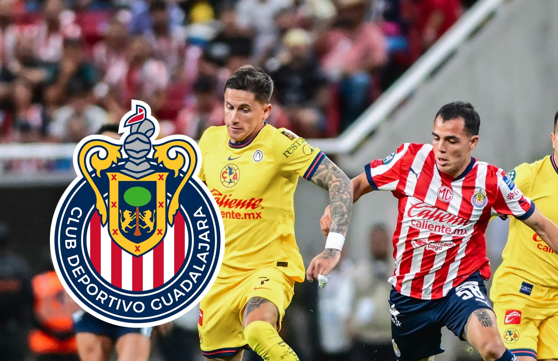 Jugadores de Chivas y América en partido/Foto MexSport.