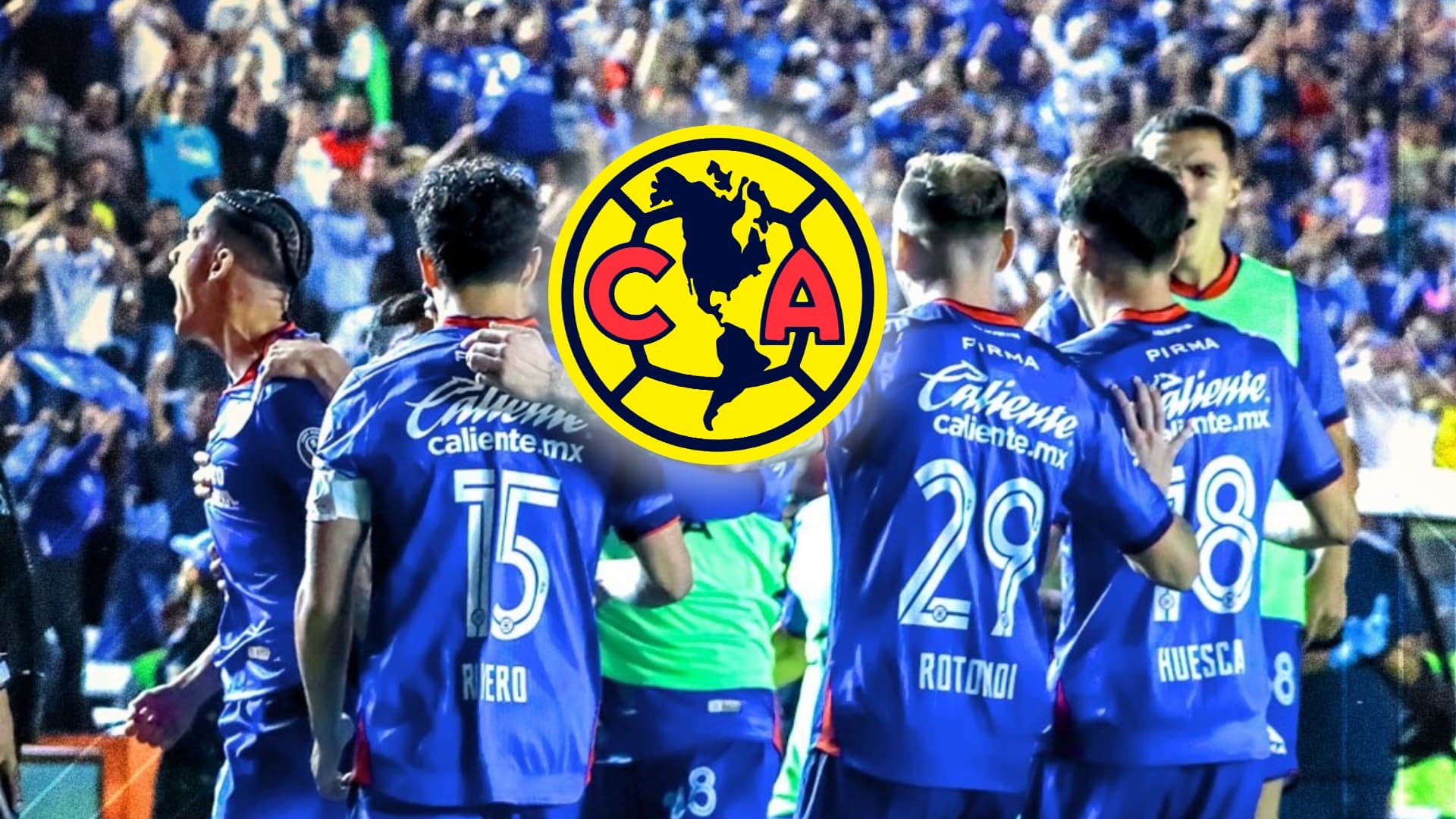 Jugadores de Cruz Azul festejando gol (Fuente: Sporting News)