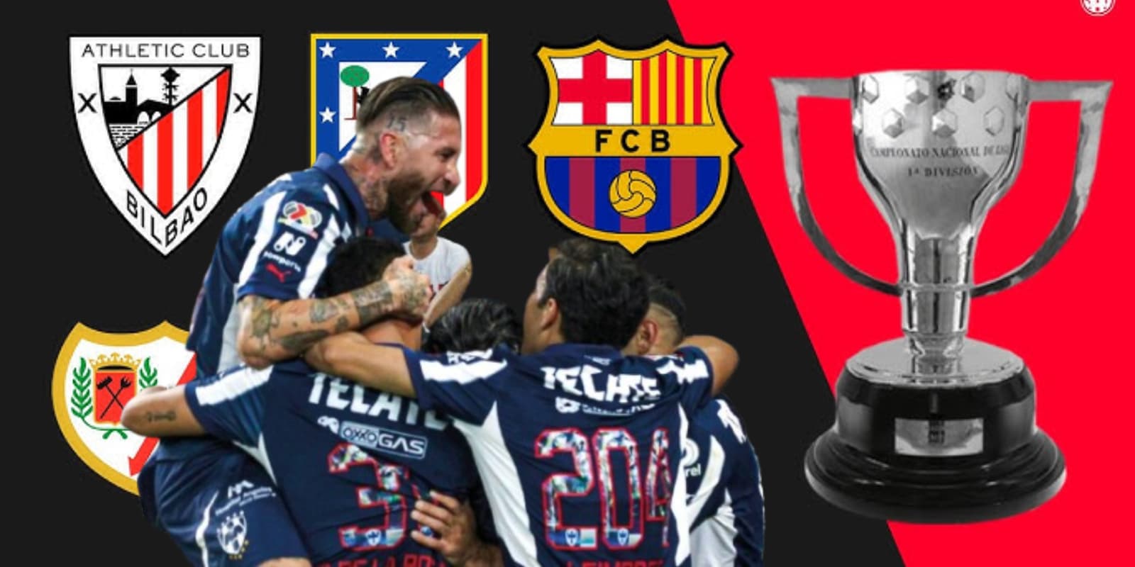 Jugadores de Rayados junto a clubes de España / FOTO ONCE DIARIO