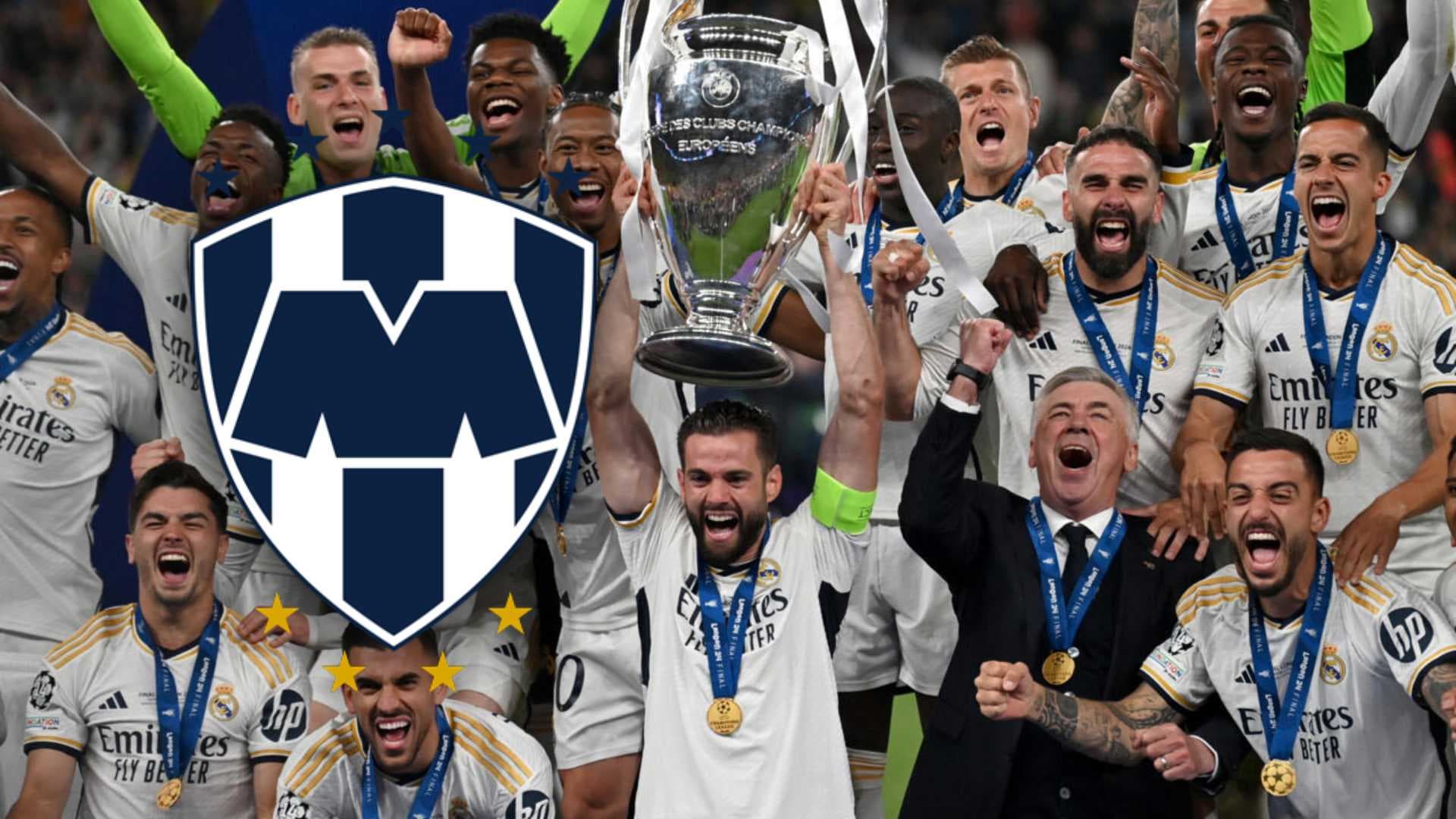 Jugadores del Real Madrid levantando la Champions League