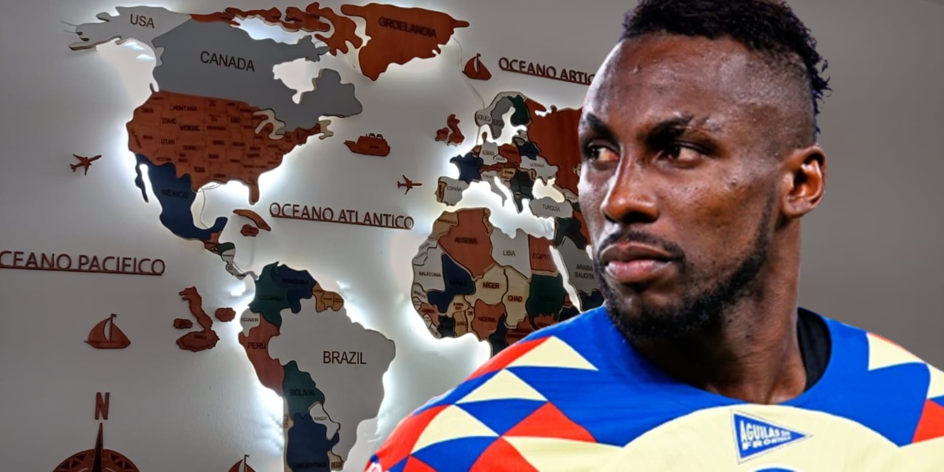 Julián Quiñones con la playera del América / Foto: Mediotiempo
