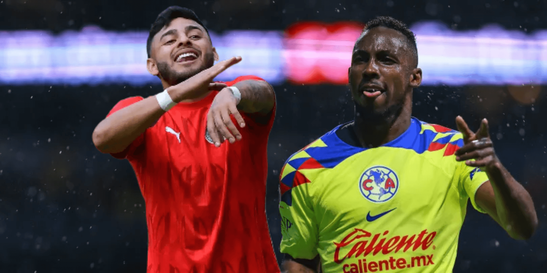 Julián Quiñones durante su festejo con el América / Foto: Getty Images