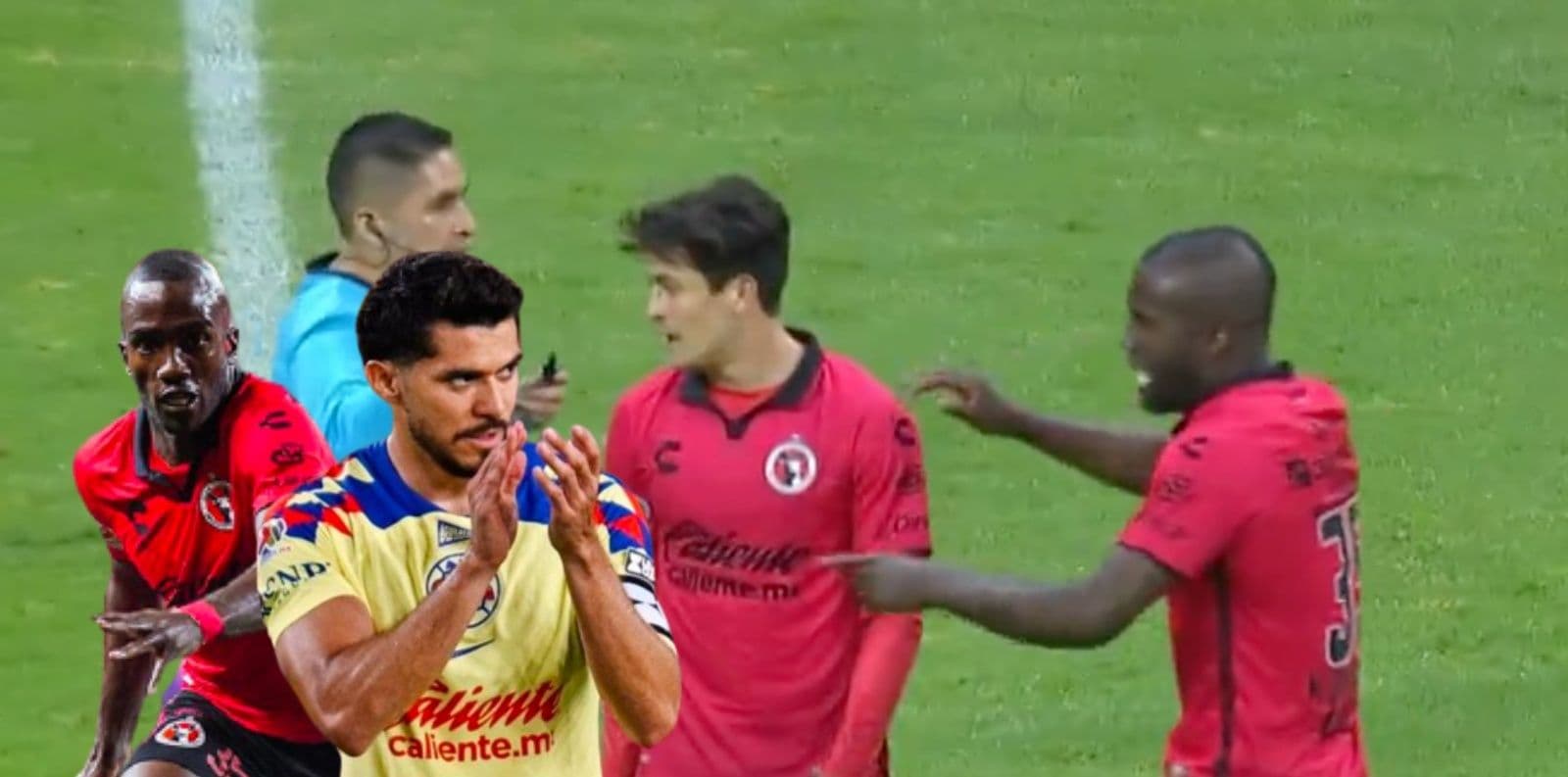 Kevin Balanta recibe una polémica tarjeta roja en el América vs Xolos