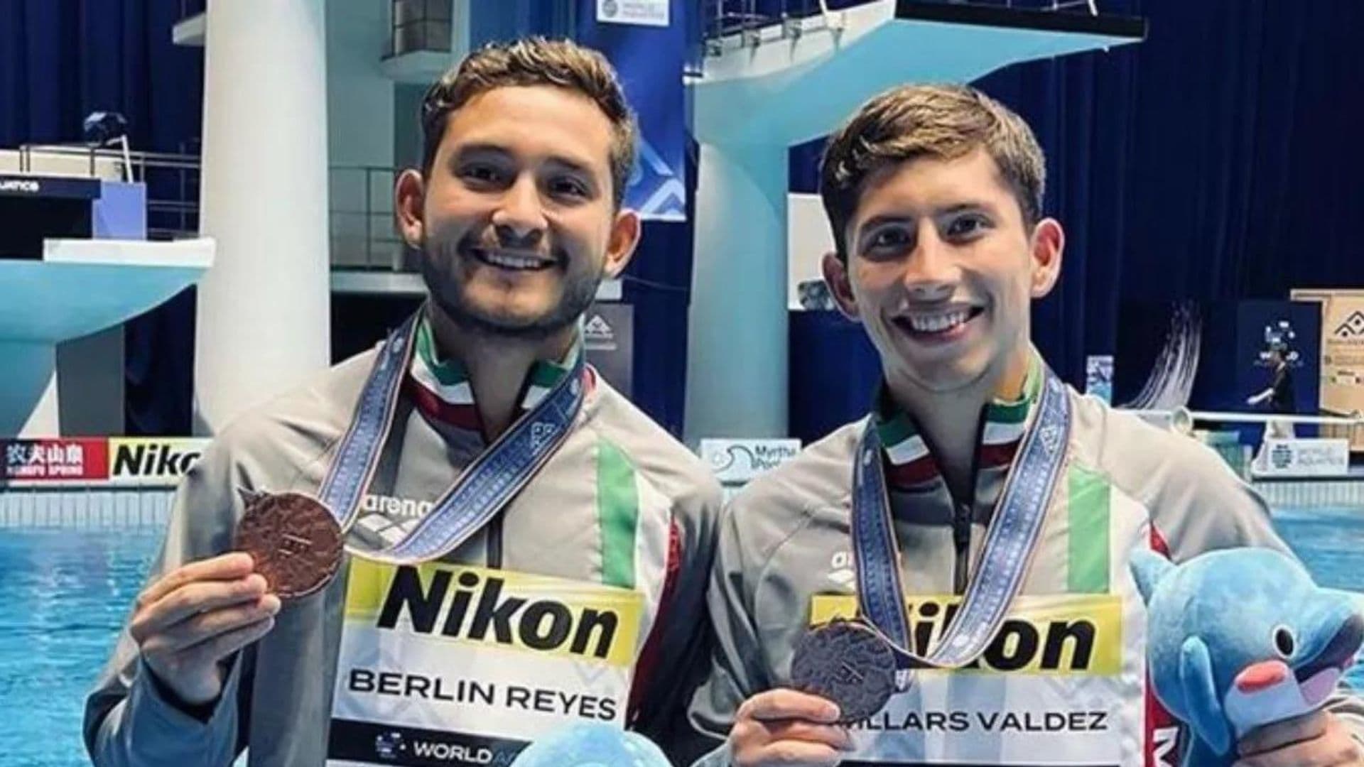 Kevin Berlín y Randal Willars en el Mundial de Deportes Acuáticos. (Foto: Instagram Kevin Berlín)
