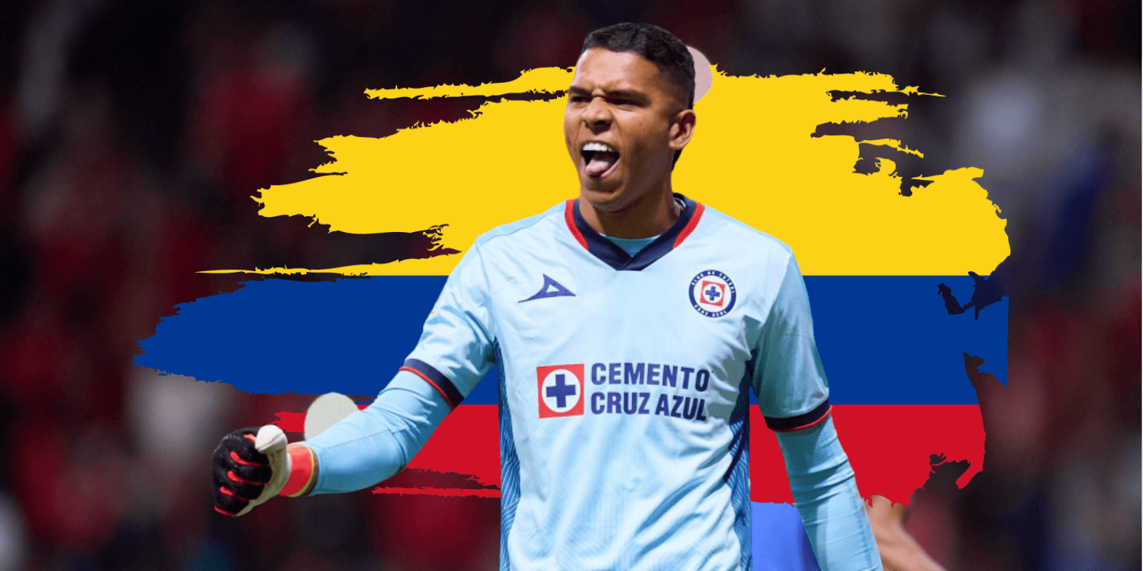 Kevin Mier celebrando en partido con Cruz Azul. Foto: Transfermarkt