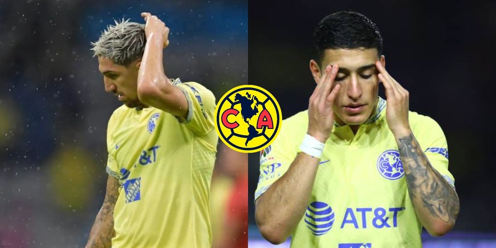 La bronca que se produjo entre dos jugadores del América en medio de su enfrentamiento contra Santos.