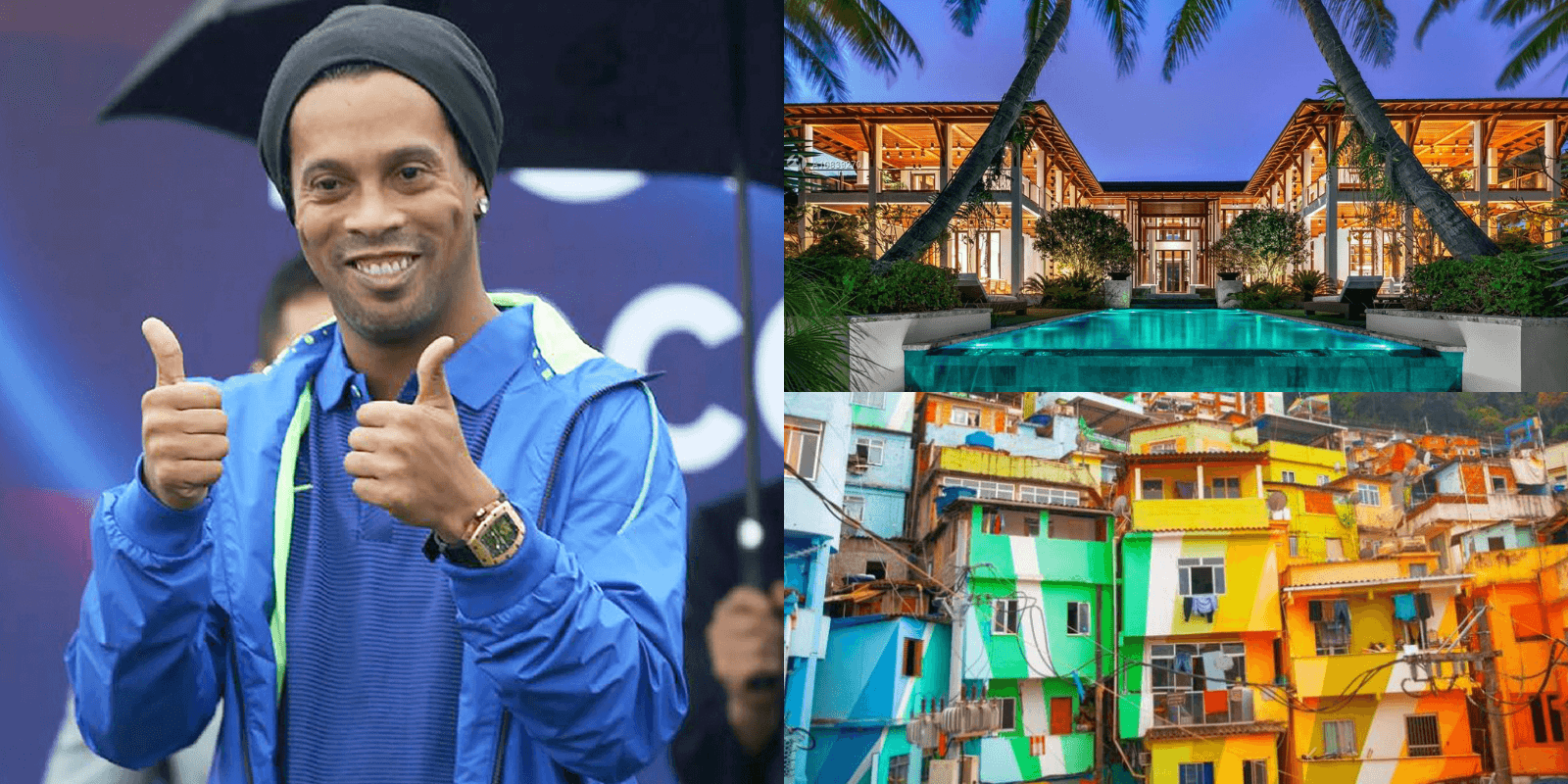 La casa de Ronaldinho en Brasil y la lujosa mansión en la que vivía en Francia