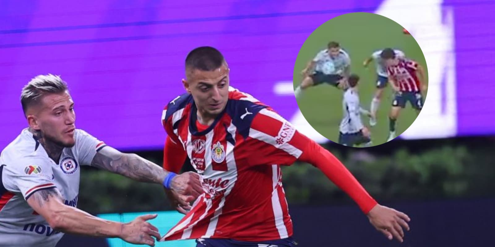 La polémica jugada en el Chivas vs Cruz Azul / FOTO AMAZON PRIME