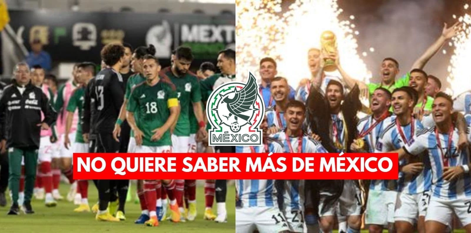La selección mexicana pierde un crack para el mundial de 2026, quiere jugar con la Argentina de Lionel Messi.