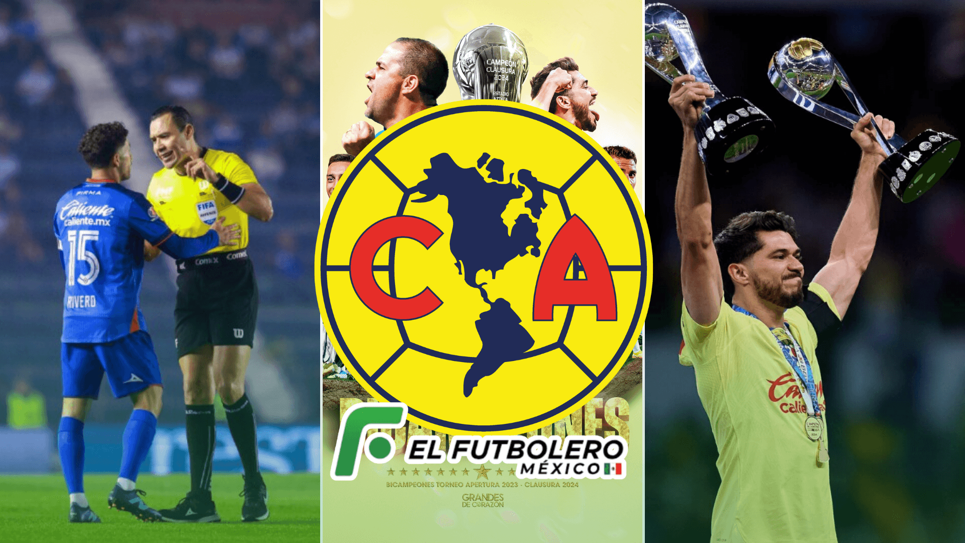 Las victorias más polémicas del América y rumores de árbitros. | Foto: TV Azteca, Wikimedia, AS