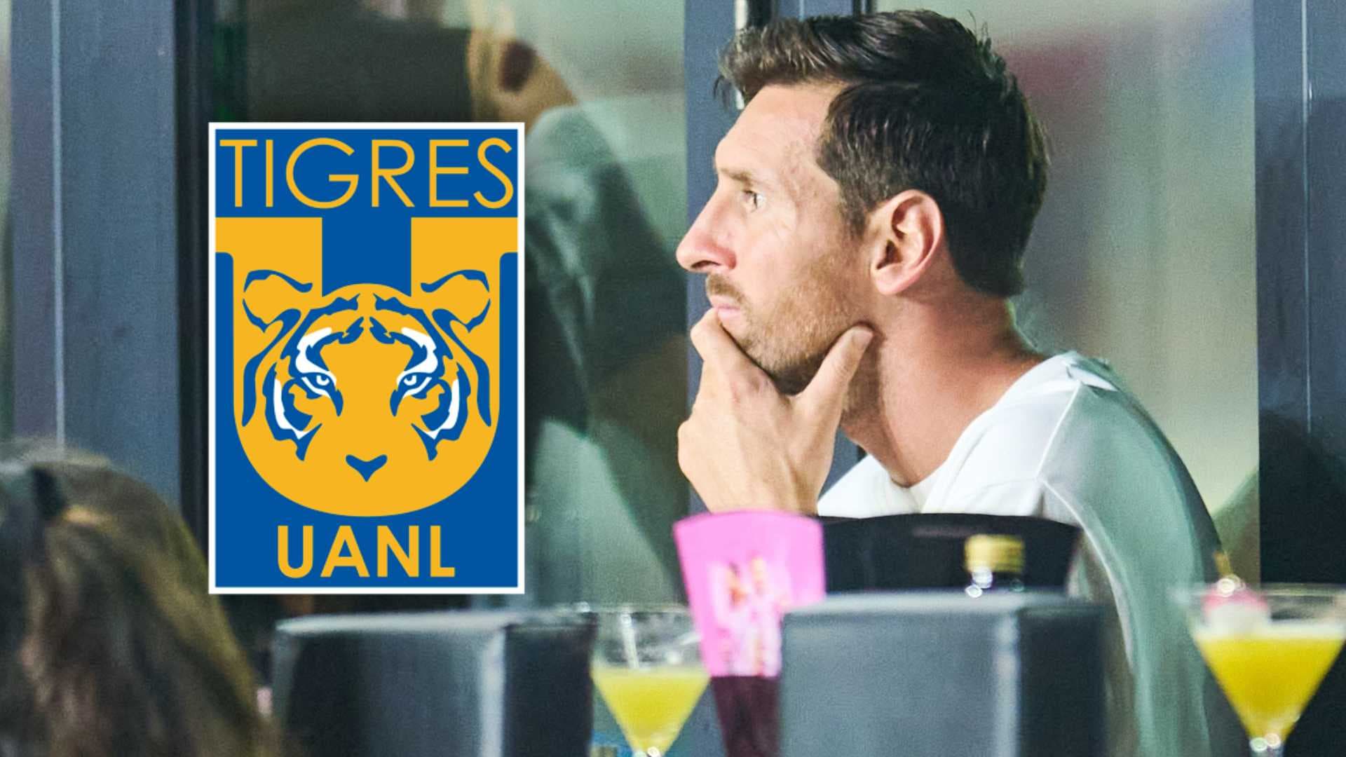 Lionel Messi durante el partido con Tigres