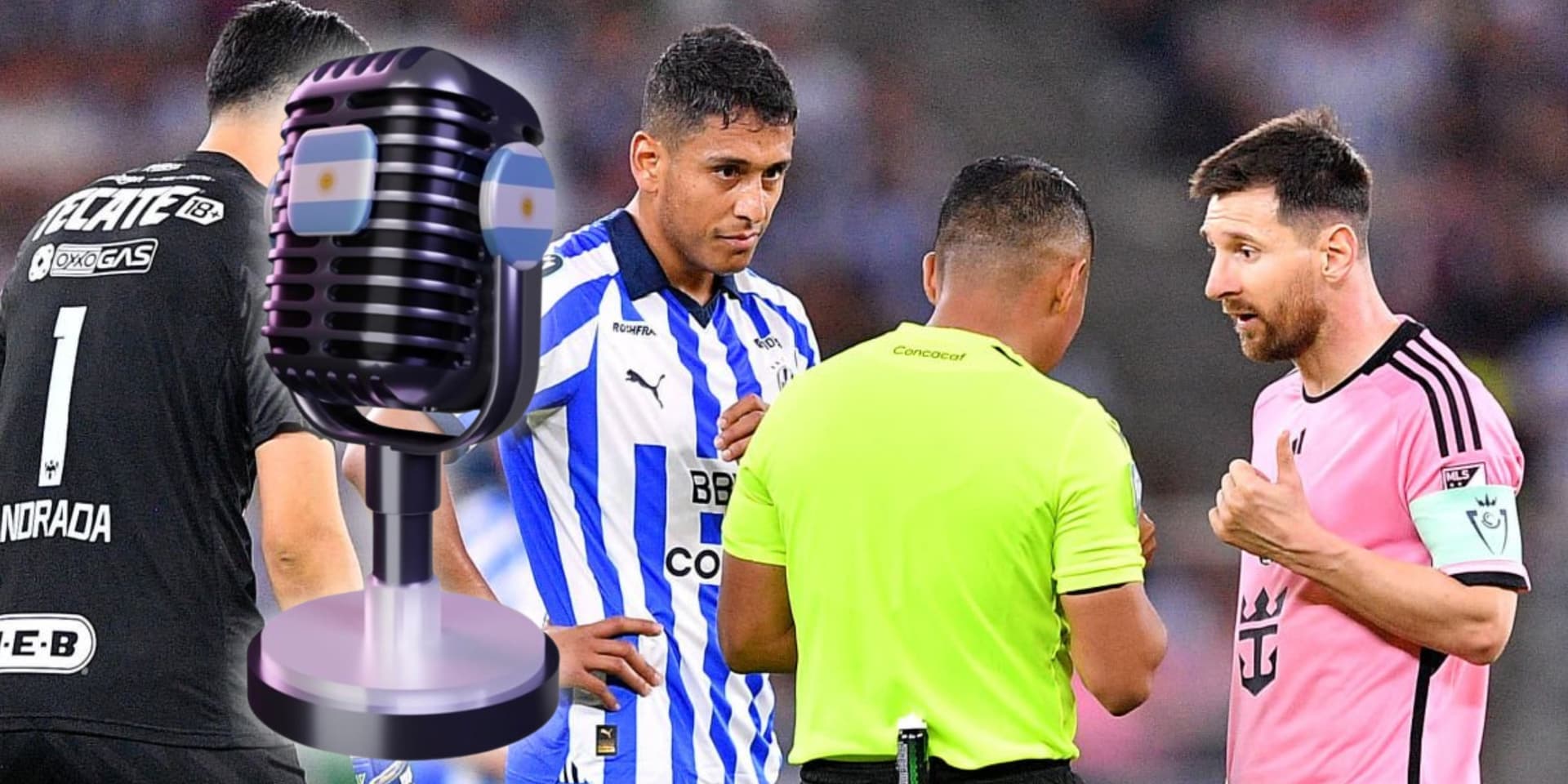 Lionel Messi durante el partido entre Monterrey e Inter de Miami por la Concacaf Champions Cup 2024