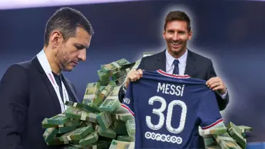 Lionel Messi durante la presentación del PSG
