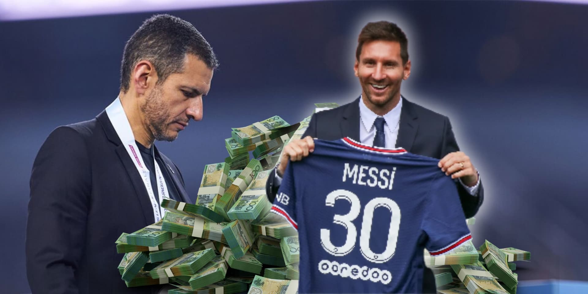 Lionel Messi durante la presentación del PSG