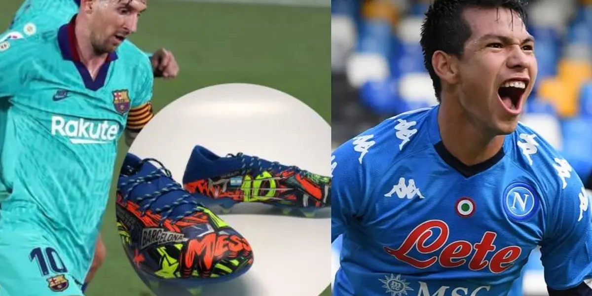 Lionel Messi juega con unos zapatos que cuestan 4 mil pesos en el mercado, pero mira cuánto valen los tachones de Hirving Lozano.