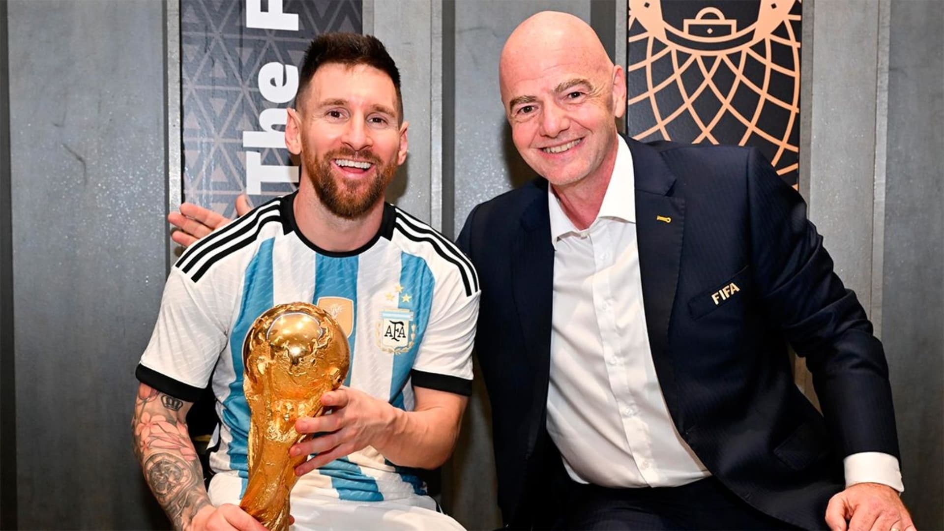 Lionel Messi y Gianni Infantino (Foto: Marca)